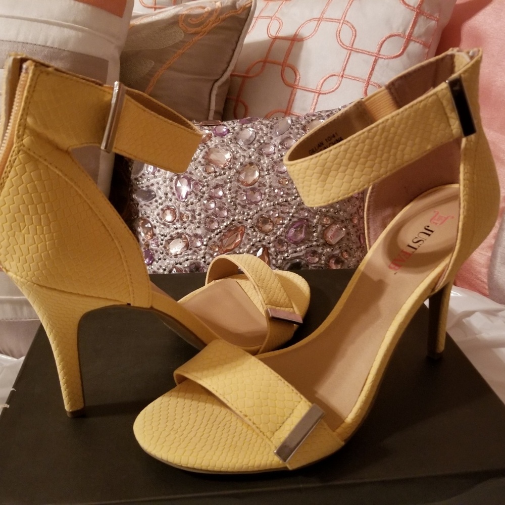 Yellow Heel Sandals